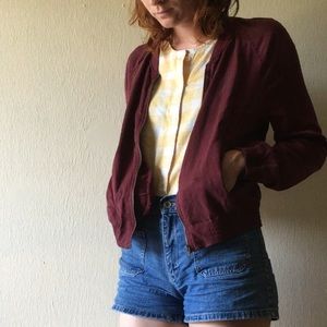Maroon Bomber Jacket